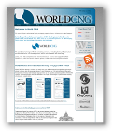 World CNG Webpage Screenshot